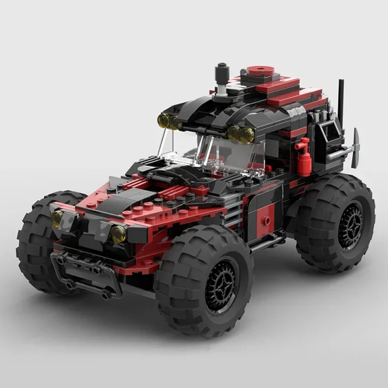 Desert City Car Model Moc Building Bricks, The Demolition Vehicle Technology, Modular Blocks Gift, Christmas Toys, DIY Sets Assembly