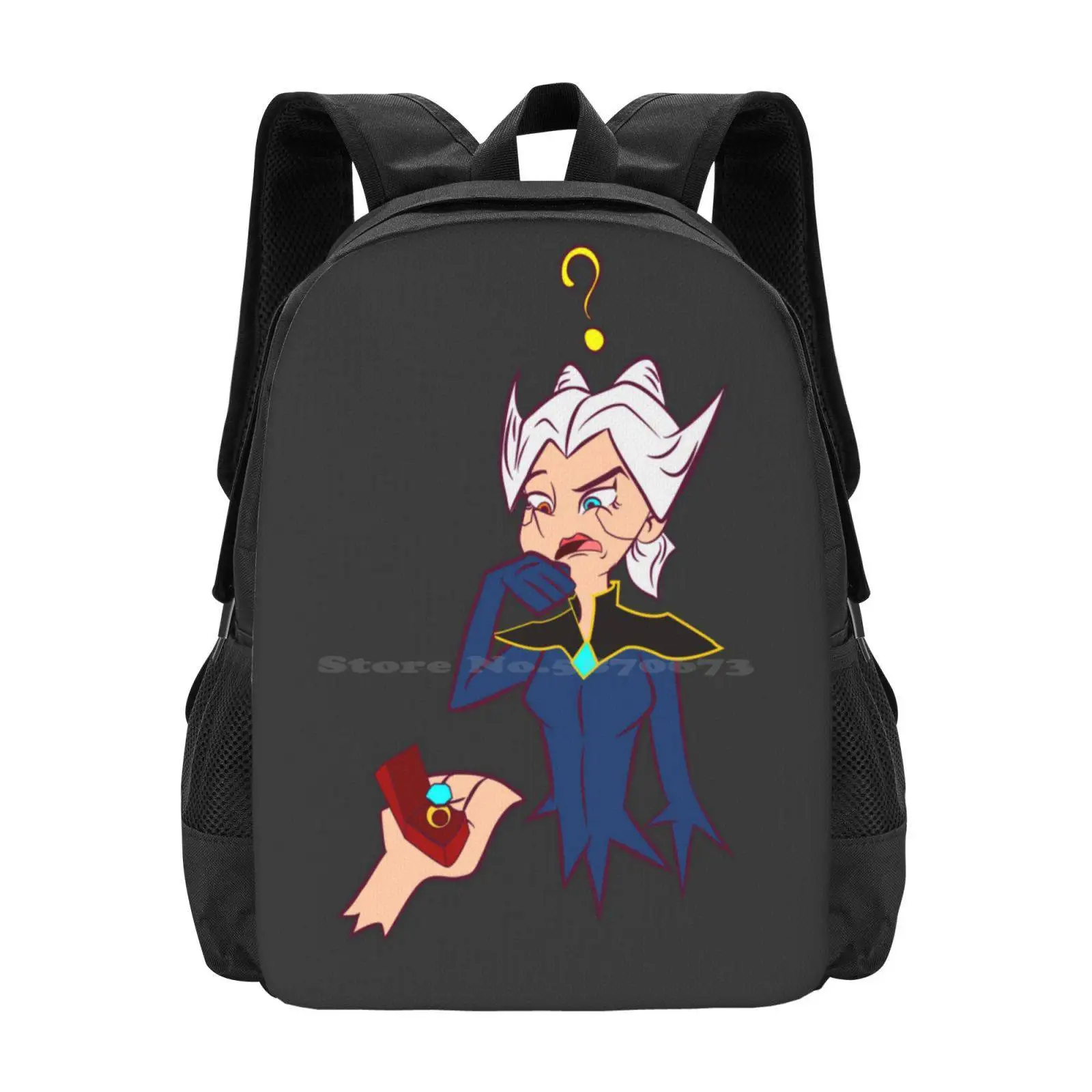 Confused Camille Hot Sale Schoolbag Backpack Fashion Bags Camille Joke Fanart Funny Black Gaming Gamer Waifu