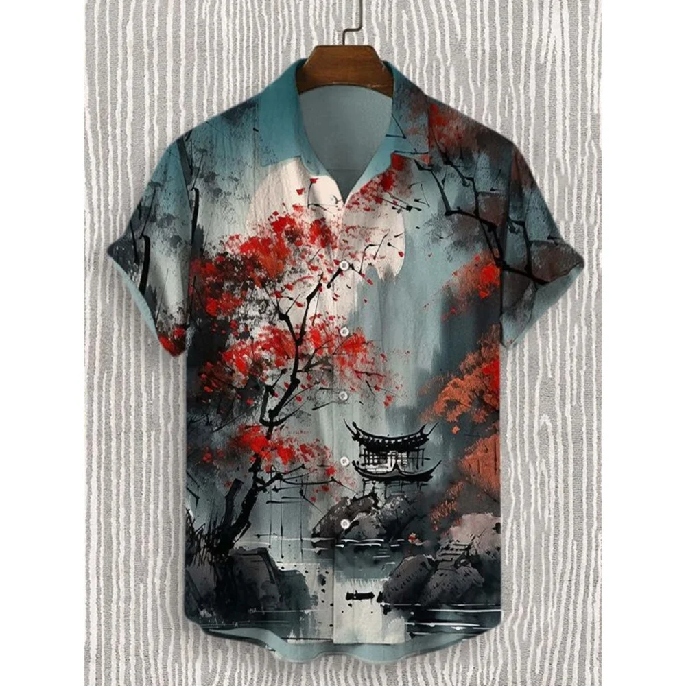 

Men's Casual Shirt Hawaiian Shirt Men Summer 3d Print Casual Short Sleeved Shirt For Men Clothing Breathable Shirts