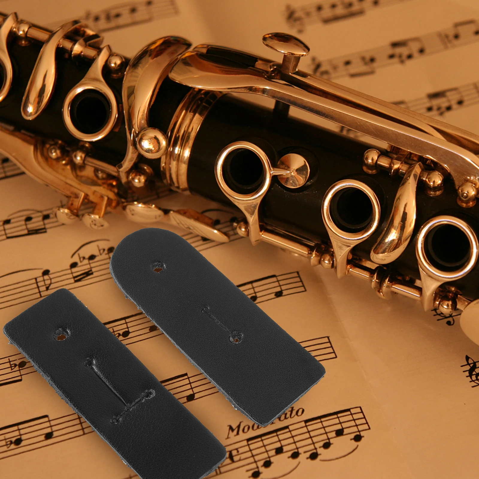 

2Pcs Comfortable Clarinet Neck Strap Thumb Tab Good Material Reasonable Choice Clarinet Neck Strap