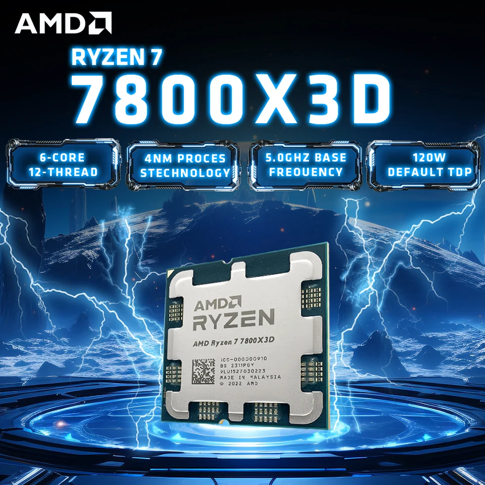 AMD Ryzen 7 7800X3D Gaming Desktop Processor w/ 96MB 3D V-Cache