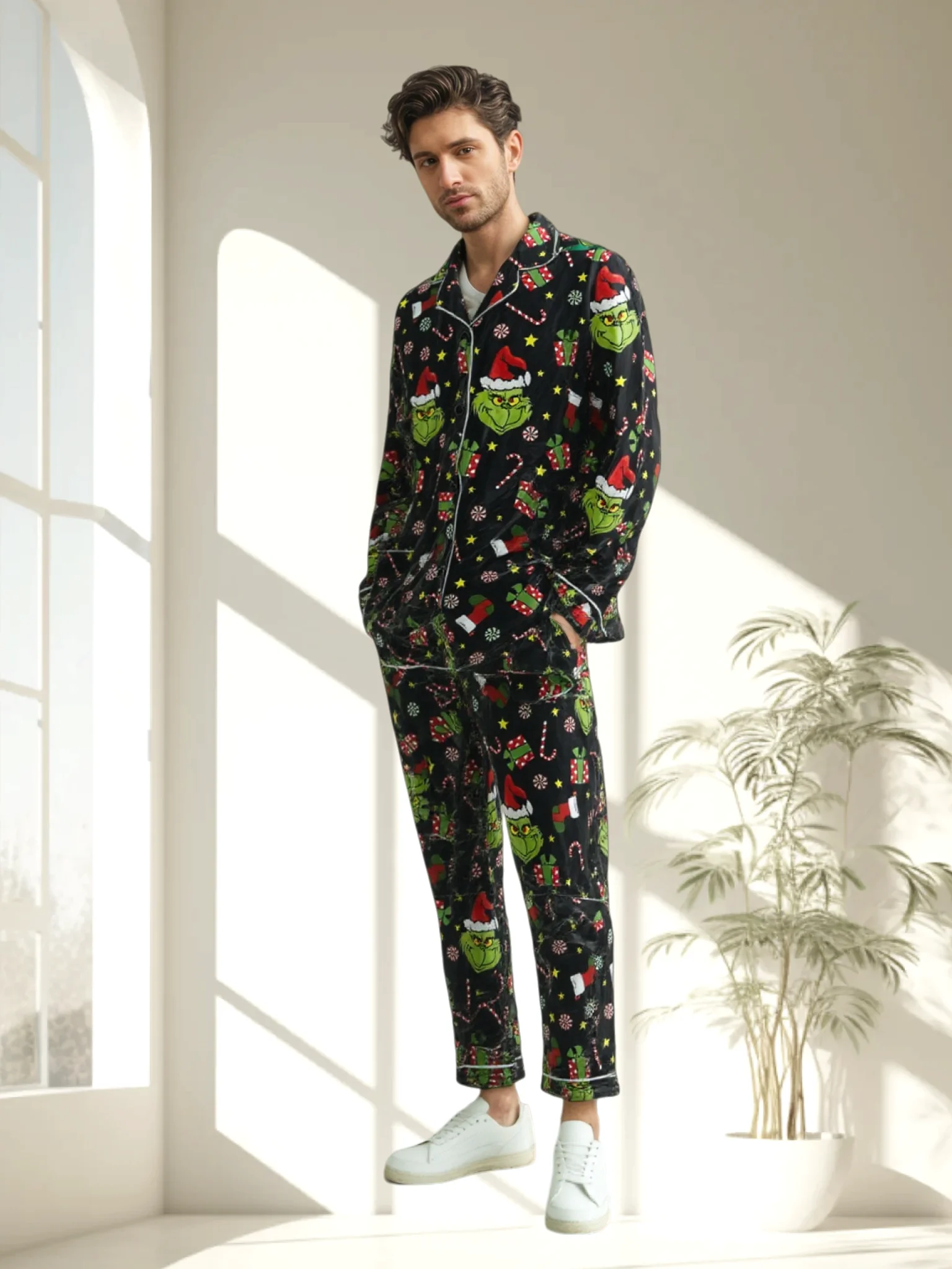 

Men's Long Sleeved Shirt, Pajamas Set