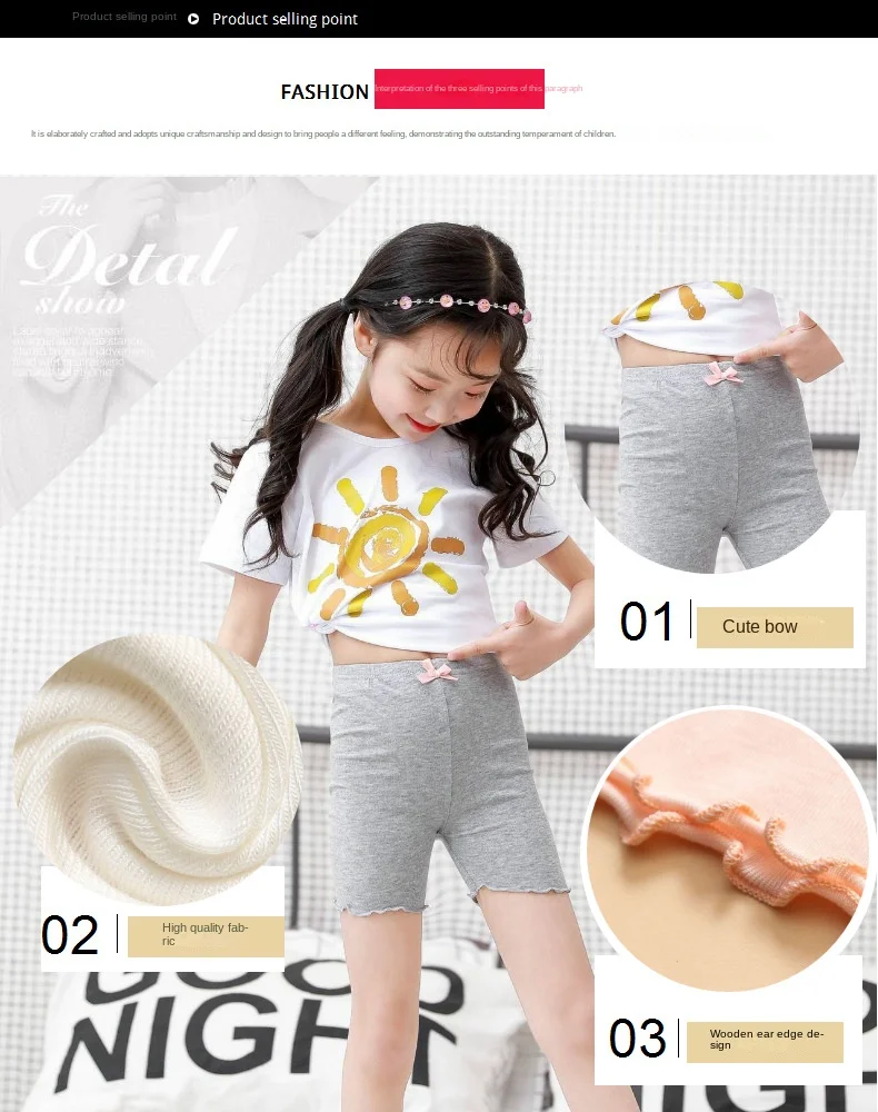2 teile/los Mädchen Sicherheits shorts 2024 Sommer Kleinkind Kinder solide modale Shorts Hosen Teenager Höschen Kinder Sicherheit kurze Unterhosen – Detail 6