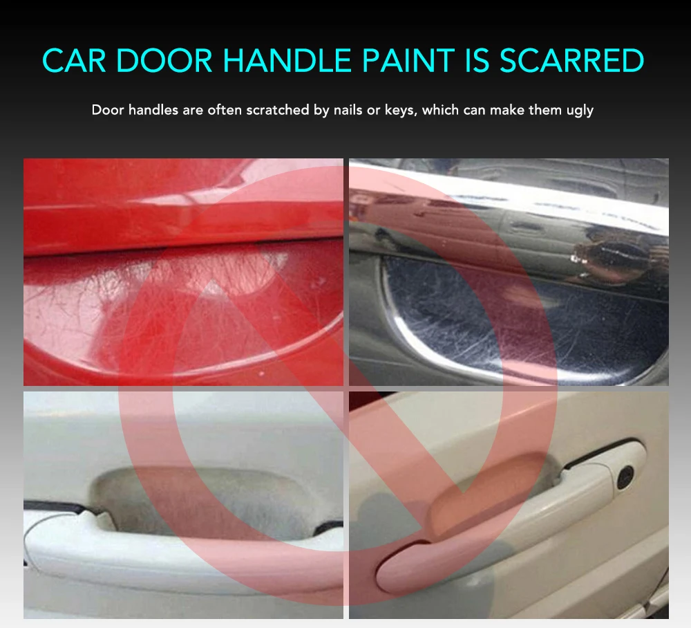 5 قطعة مقبض السيارة الشفاف طبقة رقيقة واقية ملصقات ل Saab 93 95 Saab 9-3 9-5 900 9000 GAZ غزال Dacia LADA #3