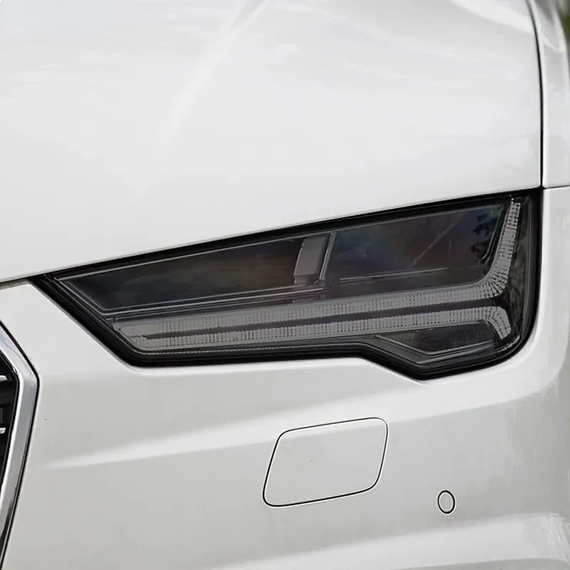 2 Stück Auto-Scheinwerferschutzfolie Rauchschwarz TPU-Aufkleber für Audi A3 8V A4 B8 B9 A5 A6 C8 A7 A8 D4 TT E-tron R8 Zubehör