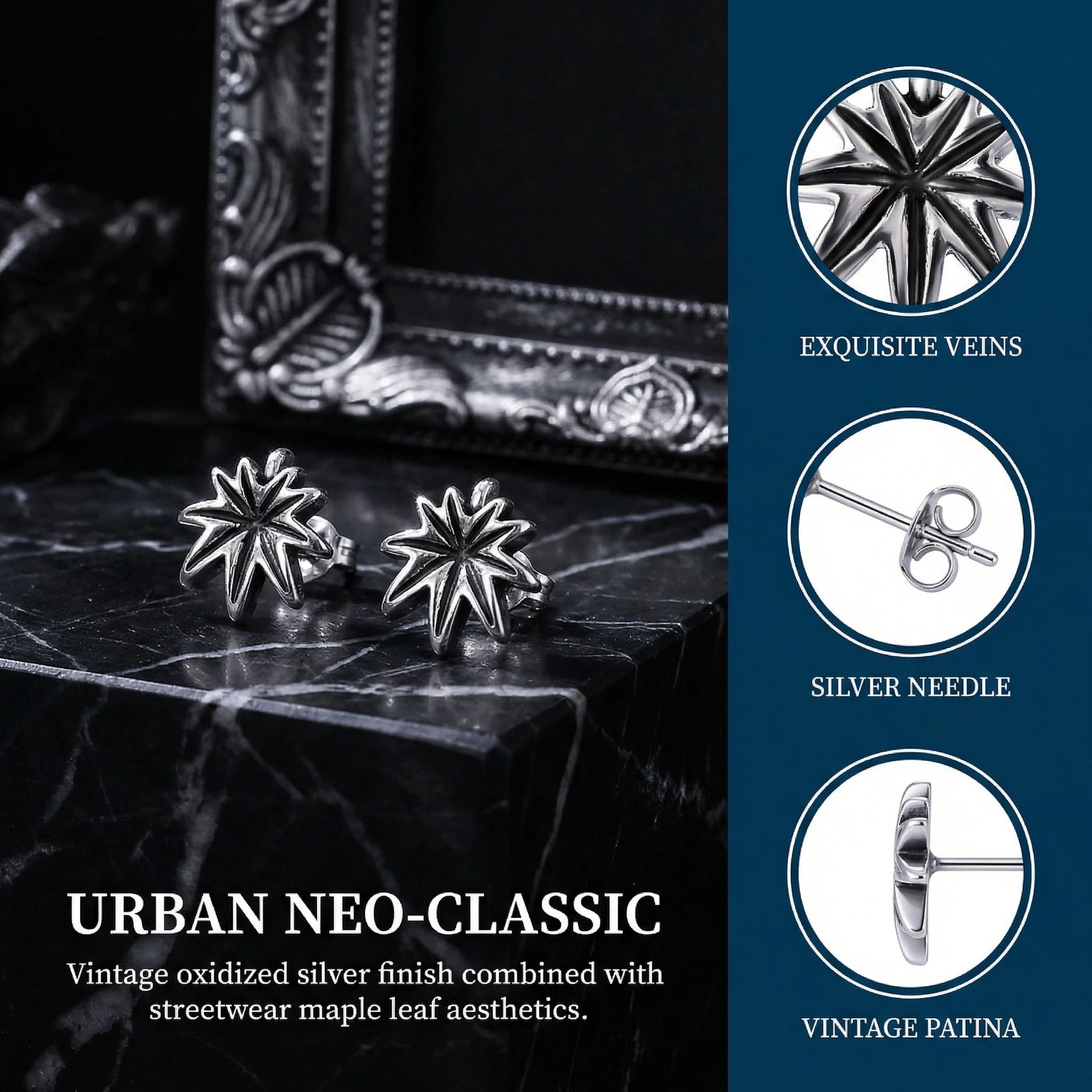 

Maple Leaf Earrings Unisex Luxury Fashion Versatile Simple Design Sensation Jewelry for Men And Women