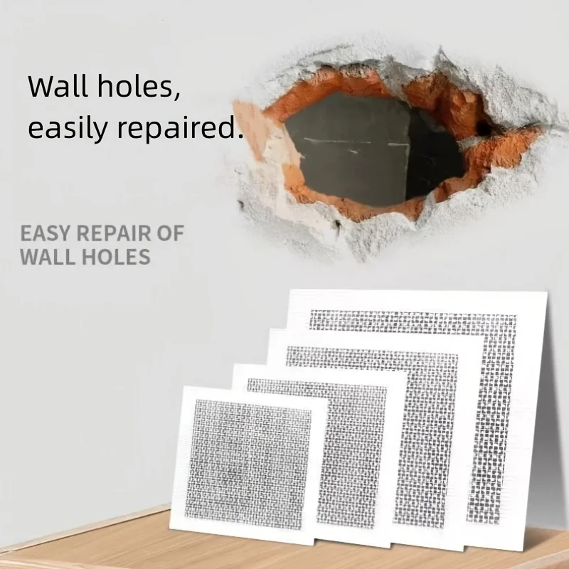 Trockenbau-Reparaturset, 4/6 Zoll Selbstklebende Wandloch-Reparaturgitterplatten, Aluminiumplatten-Wandreparaturpatches für Beschädigte Platten – Detail 5