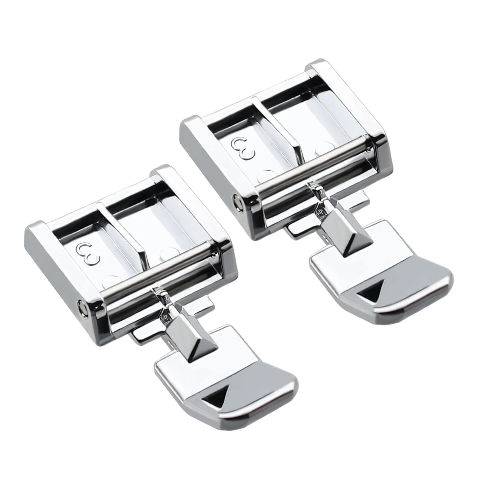 2Pcs #006905008 Zipper Presser Foot For Low Shank Snap-On Janome,Singer, Brother, Euro-Pro, Juki, Sewing Machine Accessories