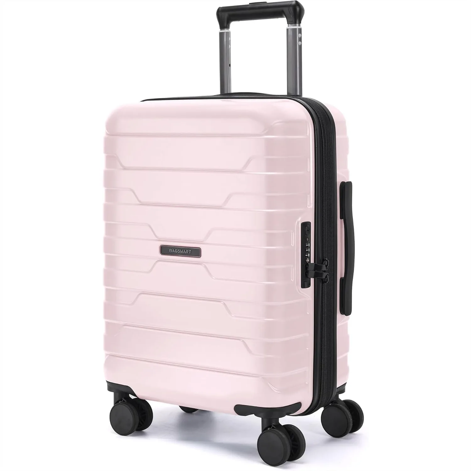 

20 Inch Carry On Luggage with Spinner Wheels and TSA Lock for Travel, Expandable Hard Shell Suitcase for Men Women, Pink