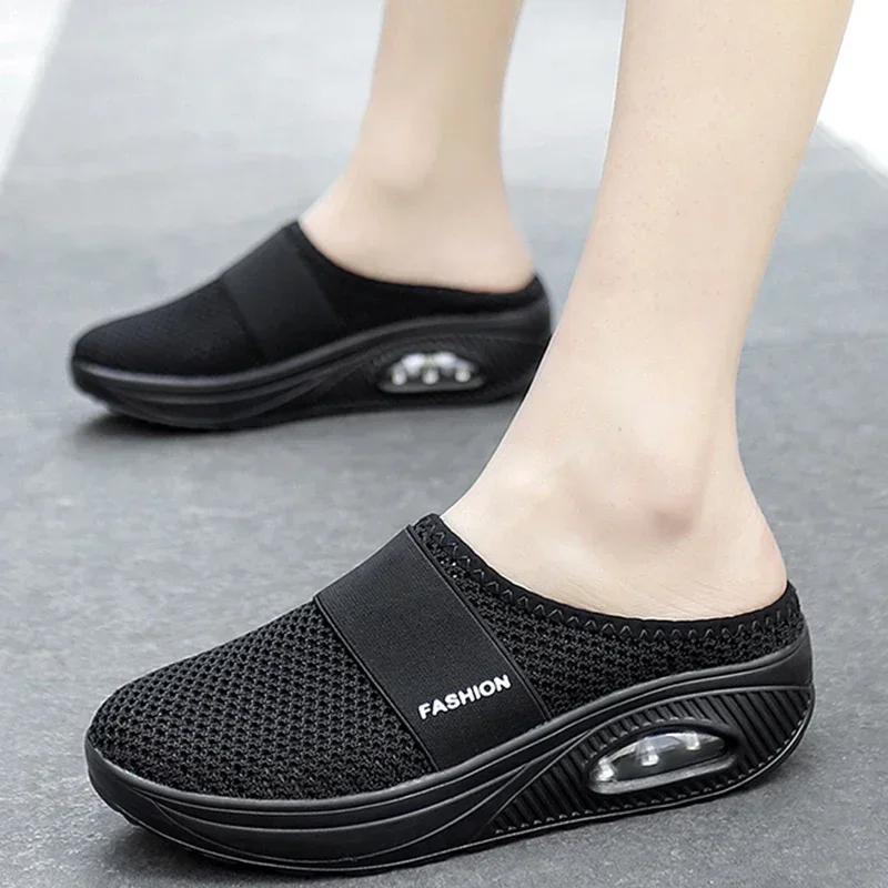 Women Wedge Slippers Premium Slippers Vintage Anti-slip Casual Female Platform Retro Shoes Plus Size Orthopedic Diabetic Sandals image 4