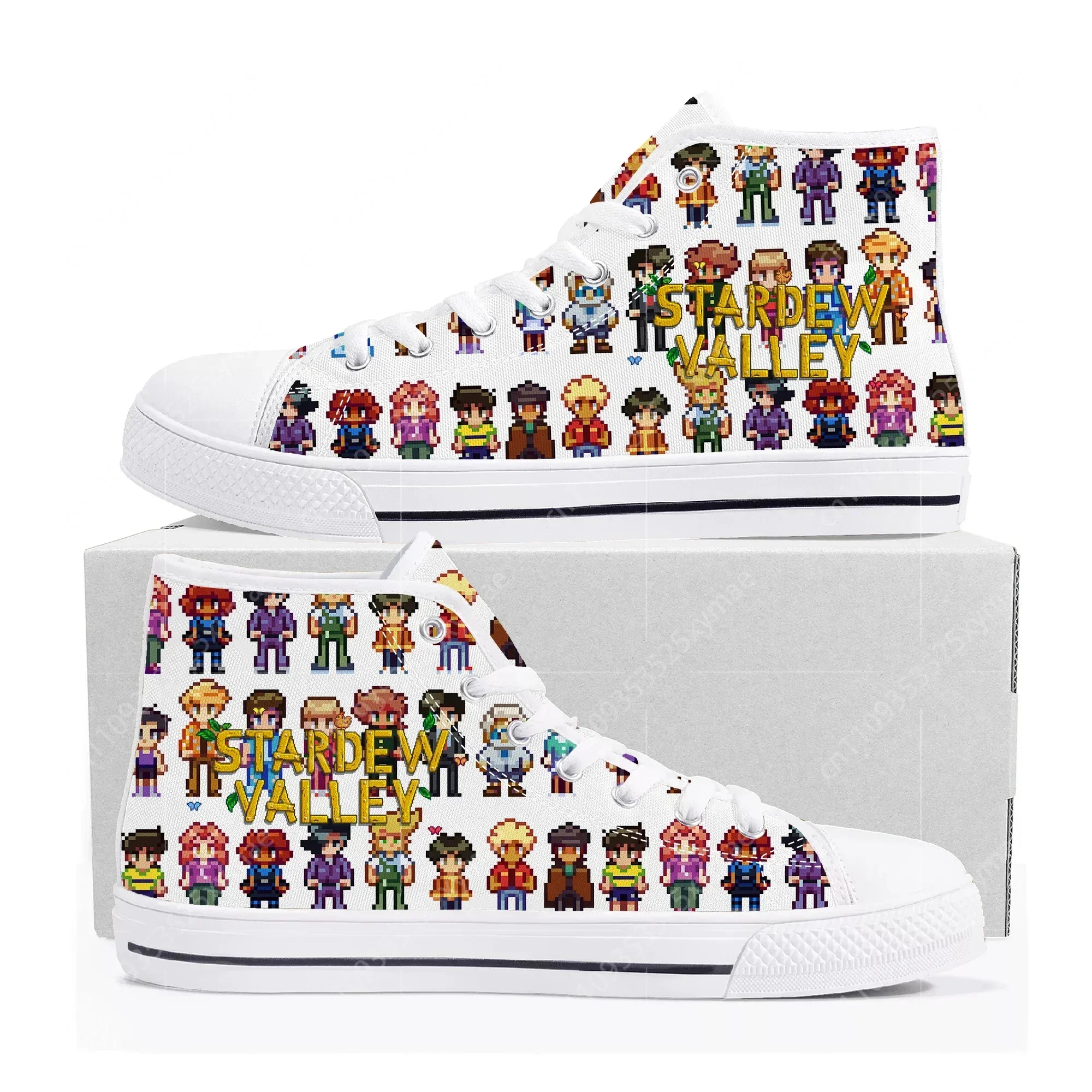 

Stardew Valley High Top Sneakers Cartoon Game Mens Womens Teenager High Quality Canvas Shoes Casual Fashion Tailor Made Sneaker