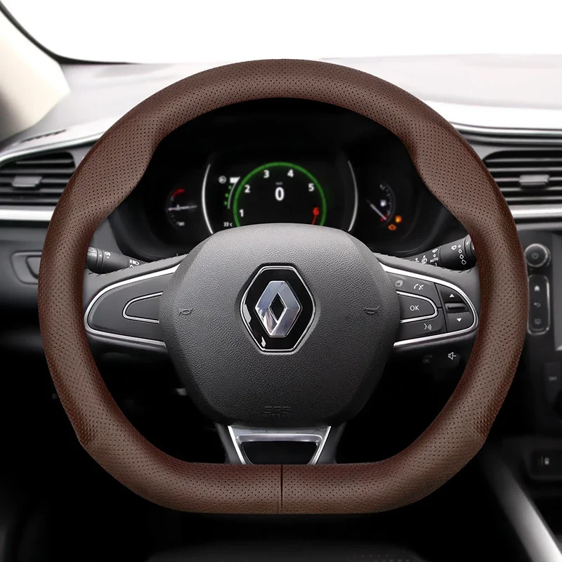 

Чехол на руль Renault, круглый D-образный, ультратонкий Megane Scenic Clio Trafic Kangoo Captur Laguna Twingo Duster 2 3 4