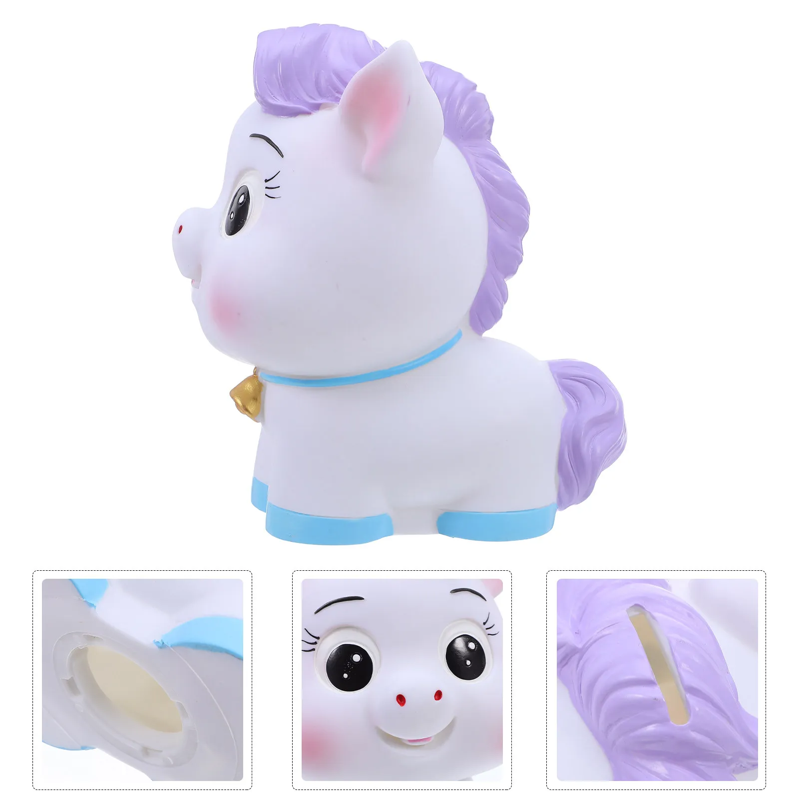 

Копилка-лошадка из небьющегося белого ПВХ для детей, милый контейнер для монет в виде животного, подарок на день рождения для мальчиков и девочек, китайский лунный новый год