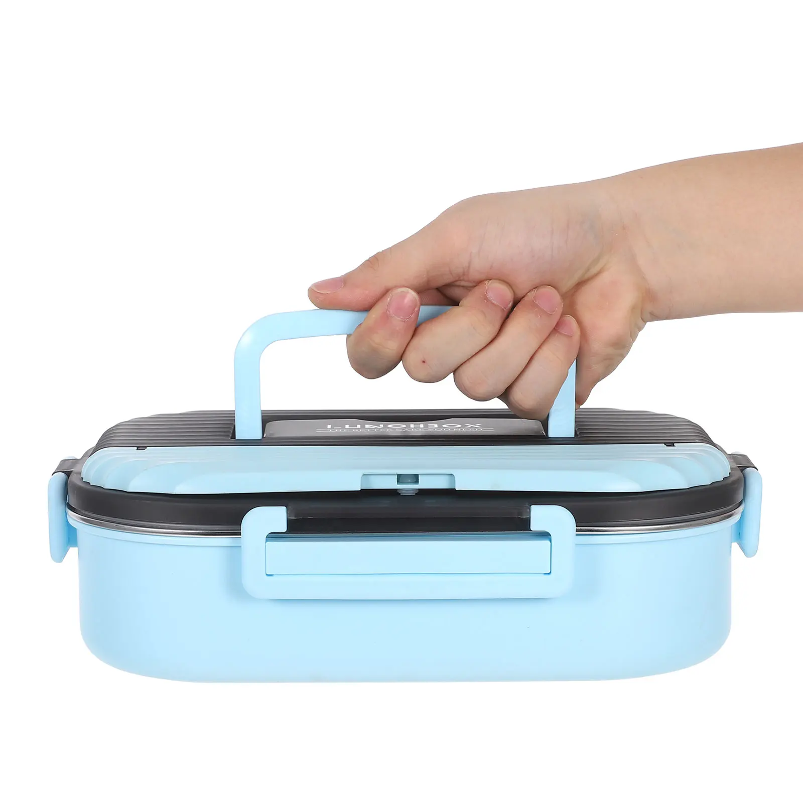 

Двухслойный ланч-бокс из нержавеющей стали, разделенный контейнер для еды, пластиковые контейнеры для закусок