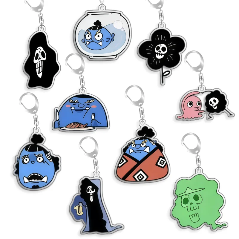 

Keychain OP OPTCG Card Jinbe Monkey D Luffy Backpack Pendant Anime Game Fans Gift Recycled Acrylic Decoration Rare Card Toy