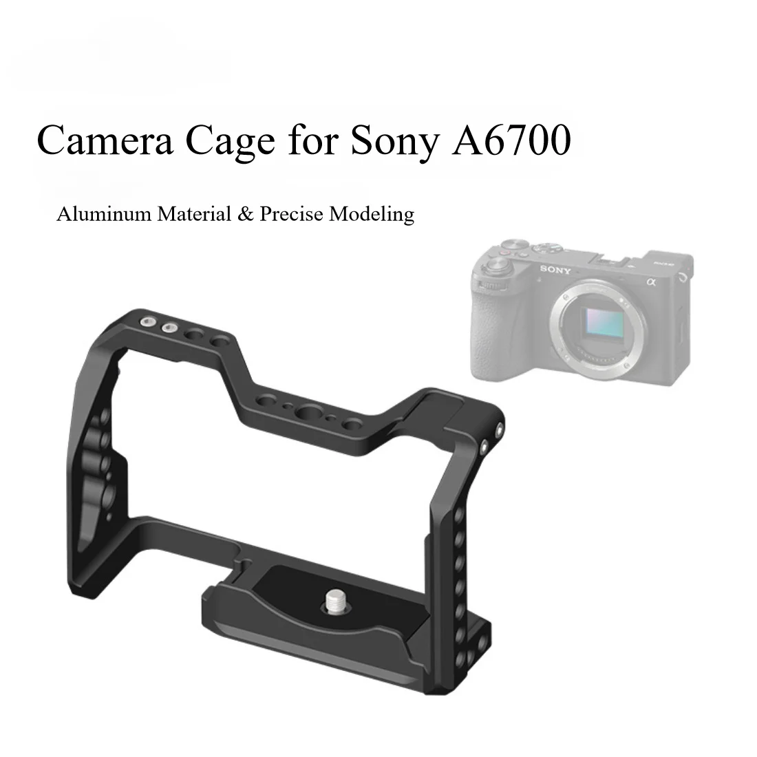 Topcine Camera Cage for Sony A6700 with Arca Quick Release Plate Muntiple 1/4