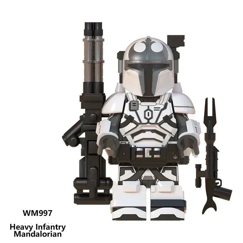 WM6094 Star Wars Mandalorian bloque de construcción Mini Robot figura juguete ladrillos montaje muñeca bloques de construcción regalo de cumpleaños WM997