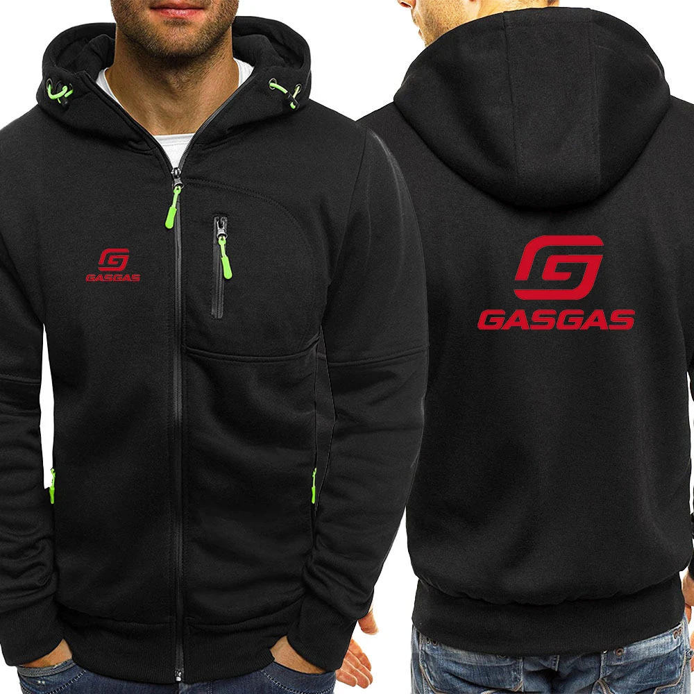 Motorcycles GasGas New Men's Hoodies Sweatshirts Leisure Cardigan Hooded Pullovers Jacquard Casual Hoody Sweatshirt Jackets