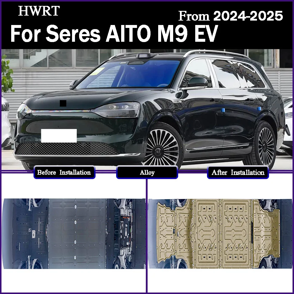 

Защитная пластина для переднего двигателя, задний двигатель, передний аккумулятор, задняя защита шасси аккумулятора, плата для Seres AITO M9 EV 2024-2025 630 км