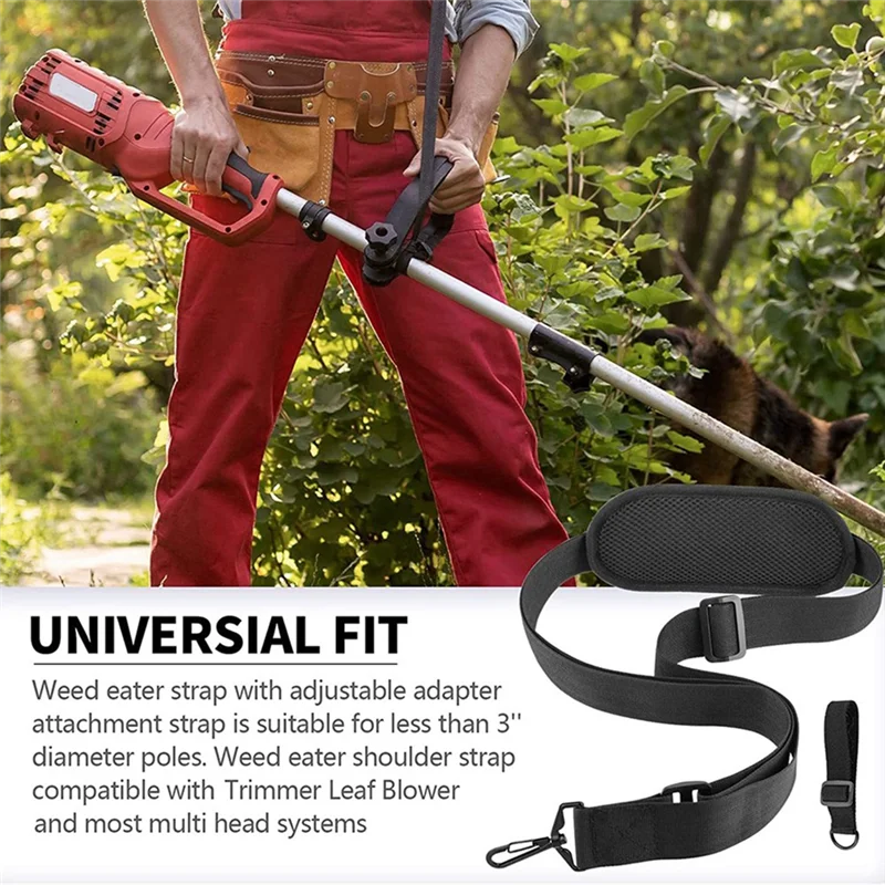 

B45C Ремень для поедания сорняков, плечевой ремень для триммера, жгут для поедания сорняков, улучшенный металлический зажим для триммера EGO, вентилятор для листьев Durabl