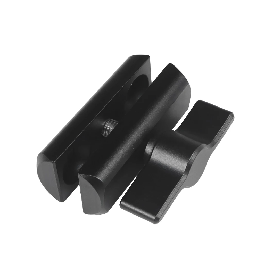 Aluminium-Doppelsockel-Arm-Verlängerungshalterung für 17 mm Kugelkopf-Clip-Halter, Lichtklemme für RAM für Gopro 13 12 Insta360 X4 Kamera – Detail 6