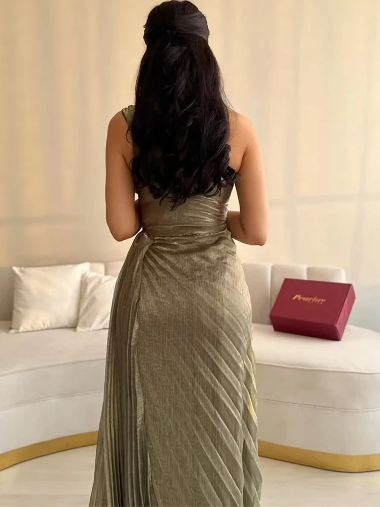 prom dresses for dark brown hair Brown Strapless Mermaid Prom Dresses with Tulle Bow-Tie Train