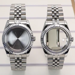 36mm/40mm Watch Case Sapphire Crystal Glass 5-link Strap For Seiko NH35 NH34 NH36 NH38 Miyota 8215 Movement 28.5mm Dial Datejust
