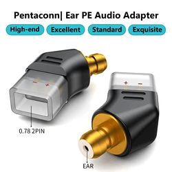 2Pcs 0.78 2 Pin Female EAR Male Earphone Adapter to Earphones Earsets for Pentaconn Ear PE/Acoustune HS1650CU/HS1655CU/1670SS