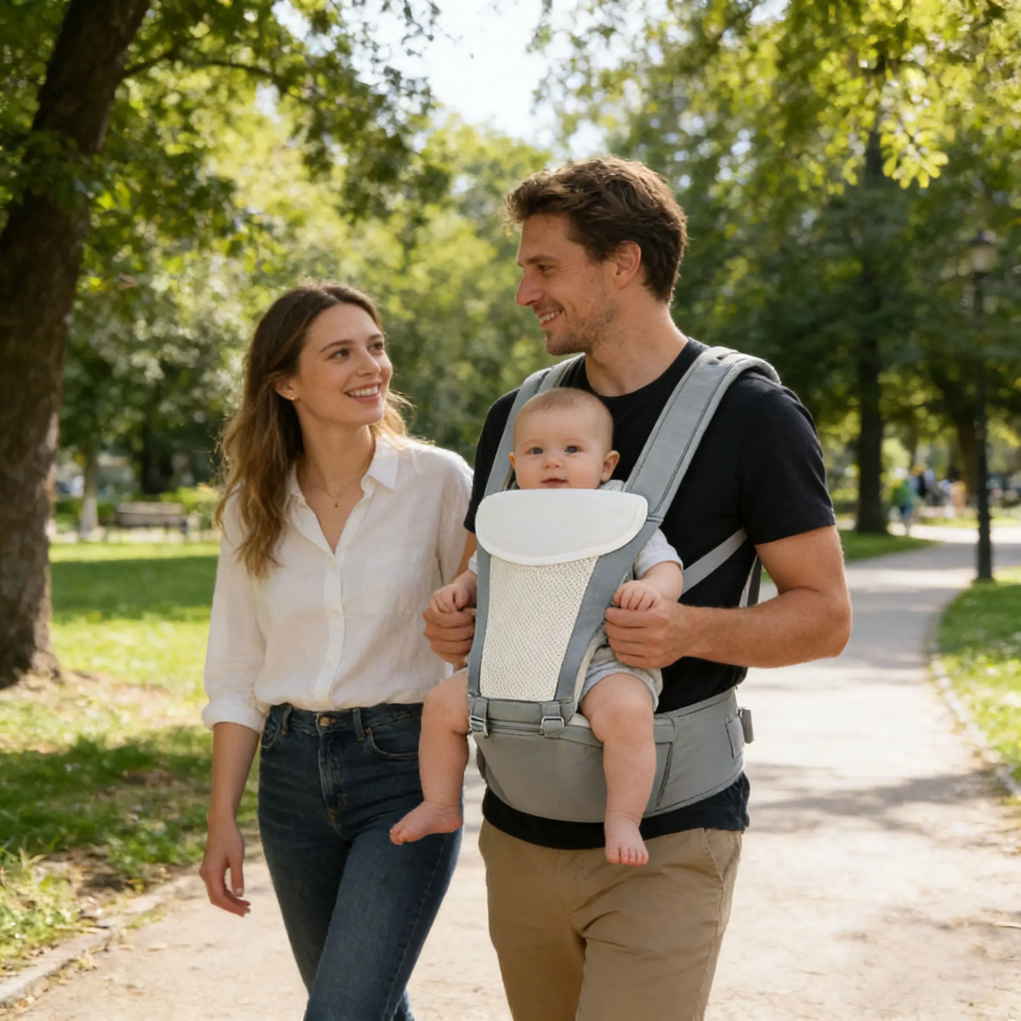 

Легкая детская переноска-хипсит на пояс с четырехсезонными плечевыми ремнями, двойного назначения (для ношения спереди и сзади), для прогулок на улице, для поддержки и переноски ребенка