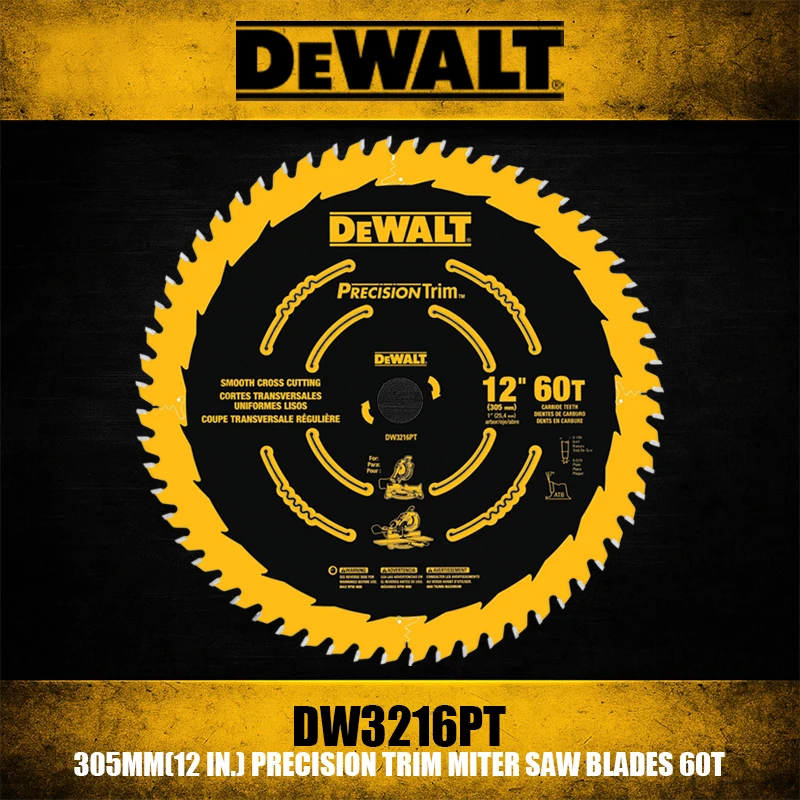 DEWALT DW3216PT DW3232PT DW7296PT 305MM(12 in.) Precision Trim Miter Saw Blades Power Tool Accessories