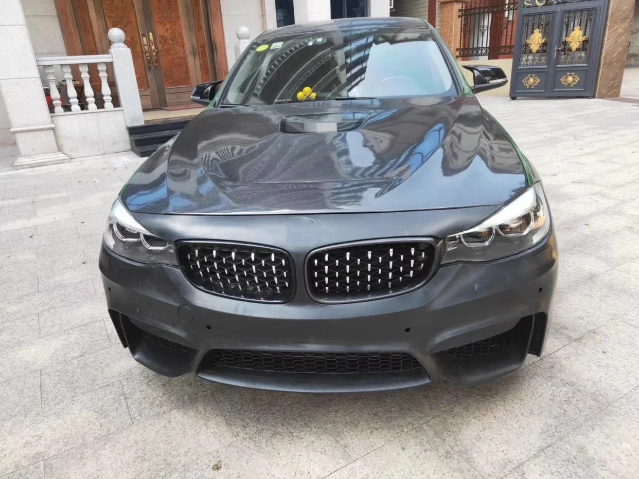Front Rear Bumper Grille Side Skirts Rear Spoiler For BMW 3 Series GT F34, M4 Style Body Kit Conversion Car Accessories