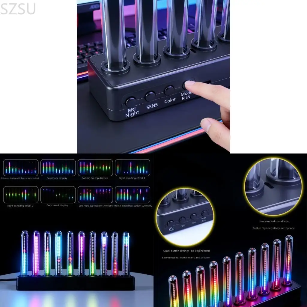 SZSU Portable USB C Spectrum Lamp With 14 Color Option And 8 Lighting Effects