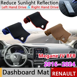 for Renault Megane Grandcoupe IV MK4 BFB 2016~2024 Dashboard Cover Dash Rug Board Mat Carpet Pad Shade Liner Cape Accessories