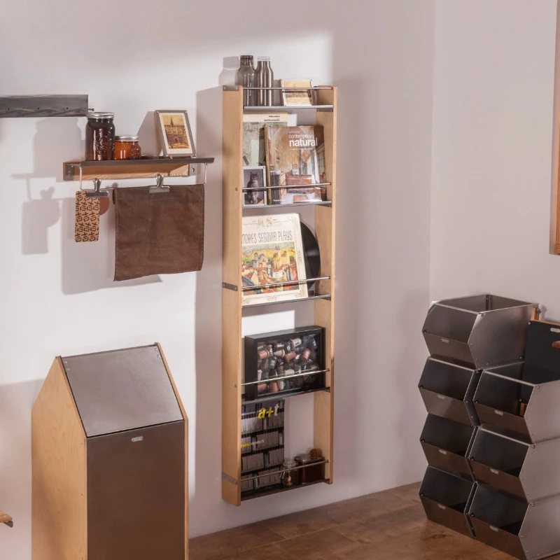 [New product] Crack rack, narrow rack, multi-layer bookshelf behind the door, multi-function