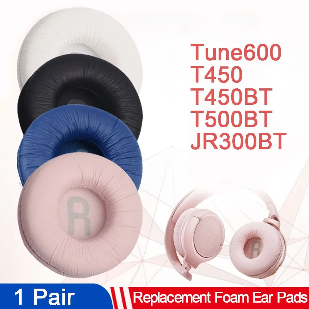 1 Pair 70mm Replacement Foam Ear Pads Pillow Cushion Cover Soft Headphone Headset for JBL Tune 600 T450 T450BT T500BT JR300BT