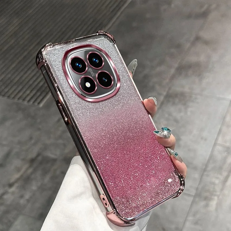 Luxus Glitter Überzug Stoßfest Telefon Fall Für Xiaomi Redmi Hinweis 14 15 Pro Plus 15 15C 14C 14S 4G 5G Weiche Silikon Zurück Abdeckung