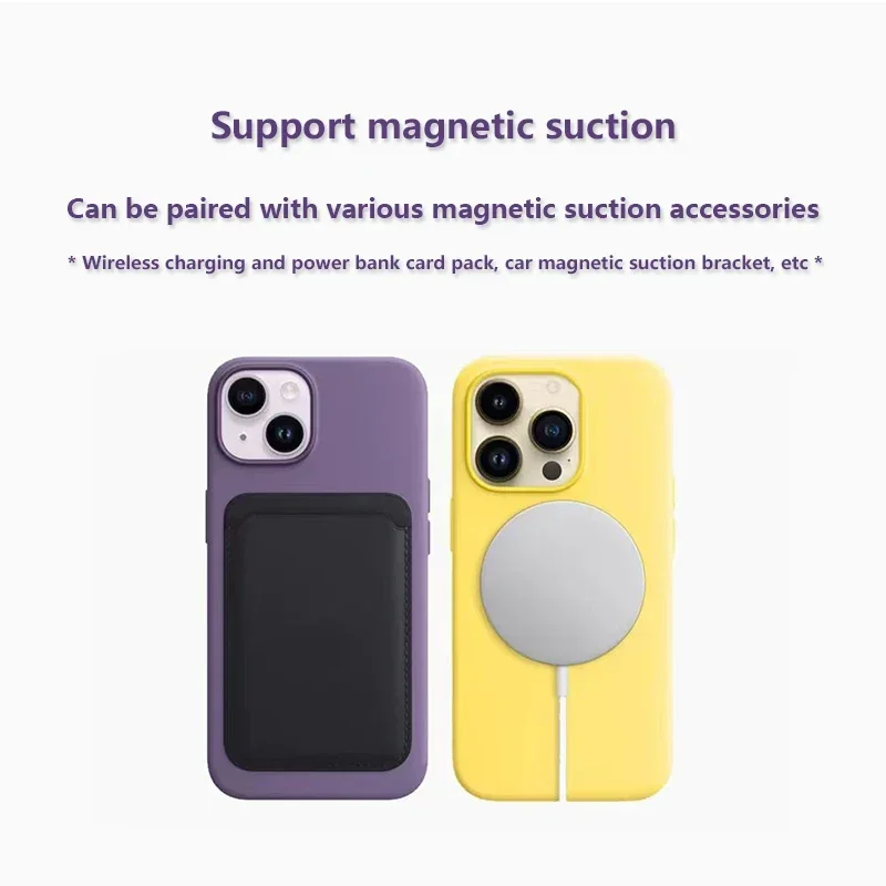 Liquid Silica Gel Colour For iPhone 15 Pro Max 15 Plus Case For Magsafing Wireless Charging Drop Protect Covers With Box Shell