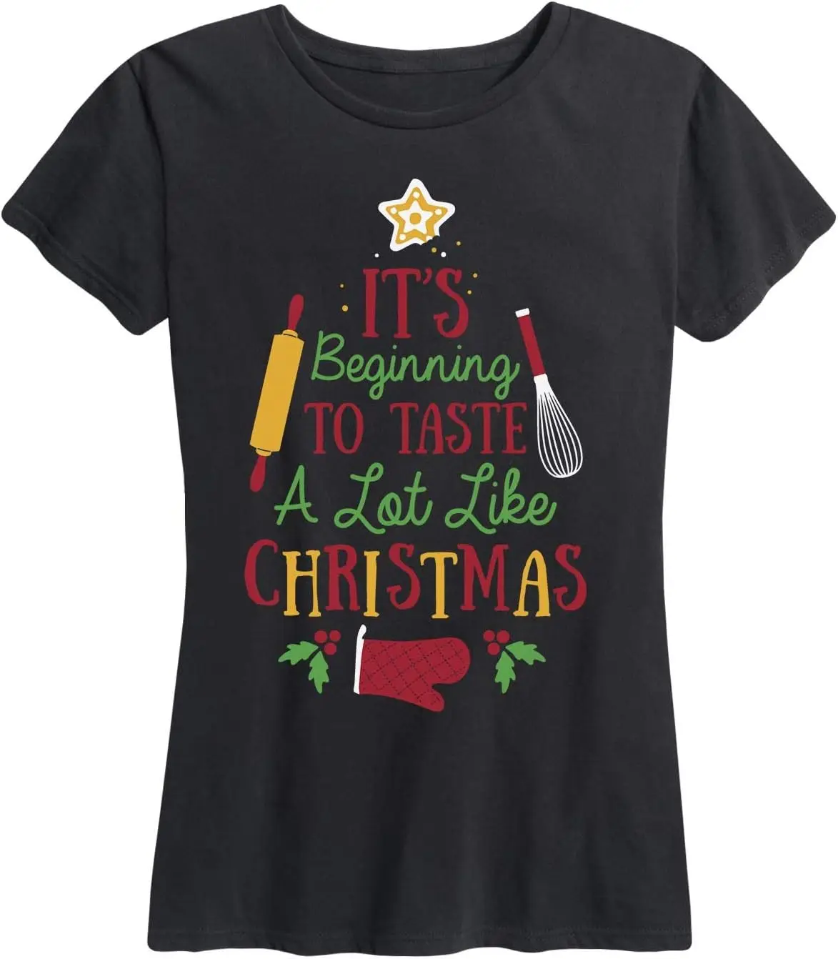 Instant Message - It's Beginning to Taste A Lot Like Christmas - Women's Short Sleeve Graphic T-Shirt