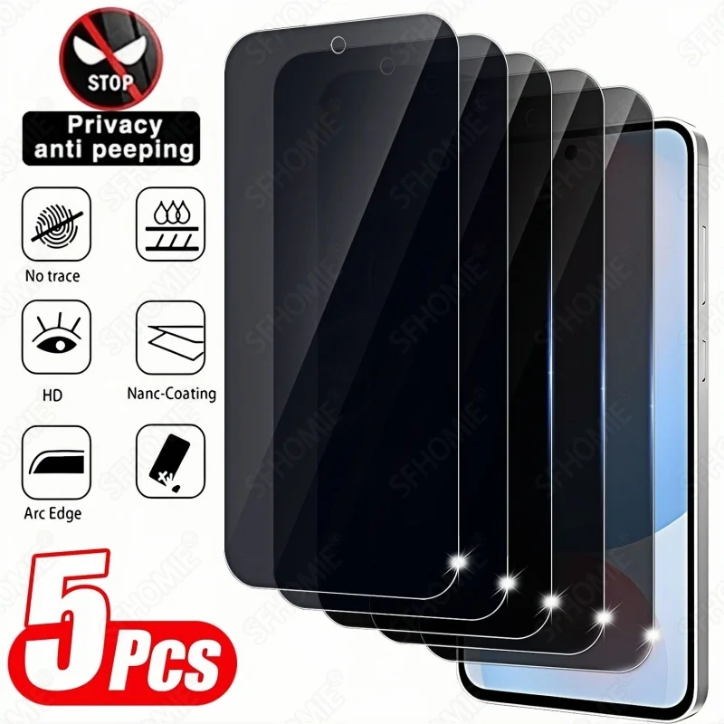 5 Stück Anti-Spy Displayschutzfolie für Samsung Galaxy S20 S21 S23 S24 FE A51 A52 A53 A54 A55 A56 A57 Panzerglas Sichtschutzfolie