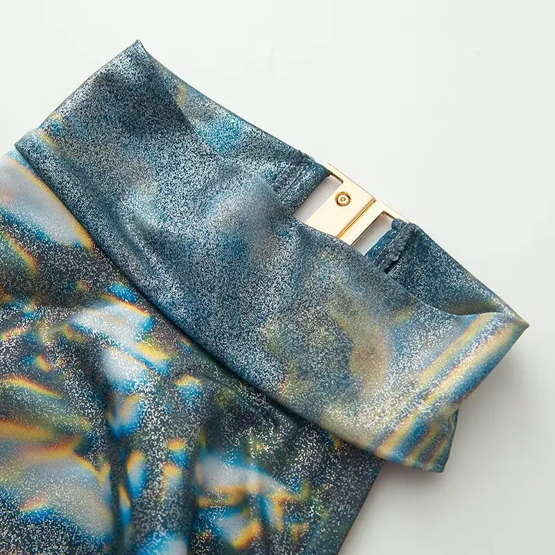 Y2k ارتداءها مثير المرأة صد Harajuku موضة الصيف الاتجاه الأعلى مفتوحة الظهر لامعة التخسيس جلود ملابس السباحة بلا أكمام