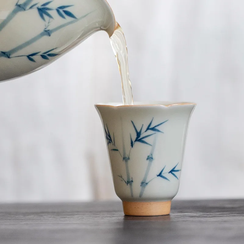 

Винтажный чайный сервиз с ручной росписью кунг-фу, дегустационная чашка, чаша для питья чая, чашка с персональным ароматом, чайная посуда