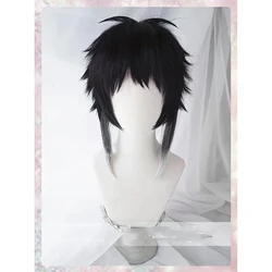 Bungo Bungou Stray Dogs Ryunosuke Akutagawa Cosplay Wig Short Black White Wig Heat Resistant Hair Cosplay Wigs