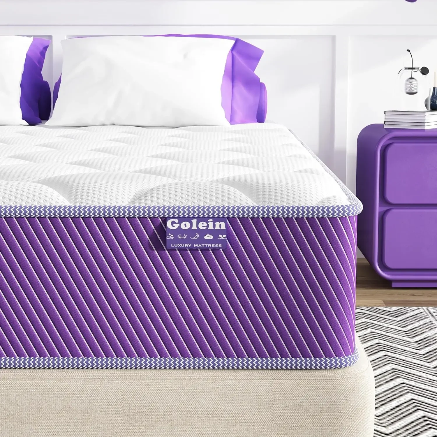 Size Mattress, 12 Inch Hybrid Queen Mattress in a Box, Mattress Queen with Memory Foam and Pocketed Spring, Ergonomic Design