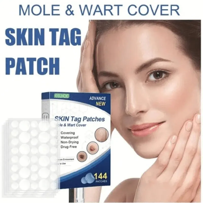 144PCS Natural Skin Tag Cover Patches - Acne Pimple Patch For Blemish-Free Skin!