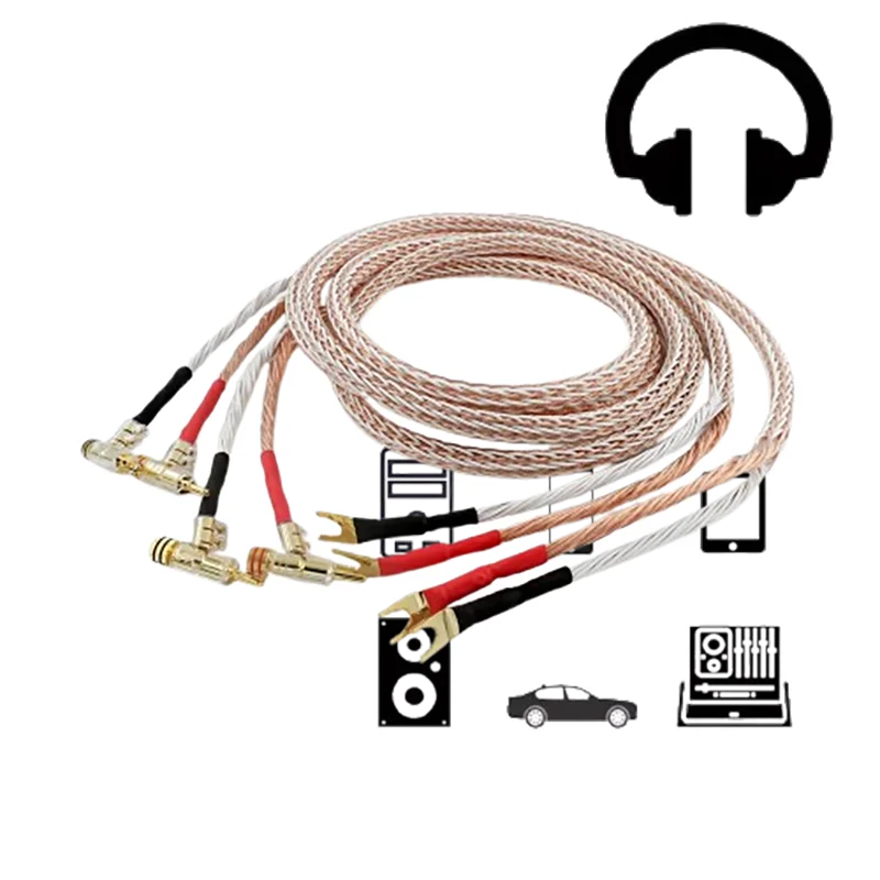 

Premium Custom Top-Tier Rhodium-Gold Adapter Y-Connector 16-Strand Hi-Fi Loudspeaker Line Set Sale​