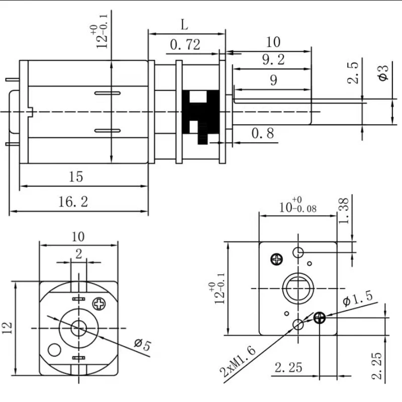 GA12-N20 DC 3V 6V 12V Micro Metal Gear Motor Gear Wheel Gear Motor 30RPM 50RPM 60RPM 100RPM 150RPM 200RPM 300RPM 600RPM 1000RPM