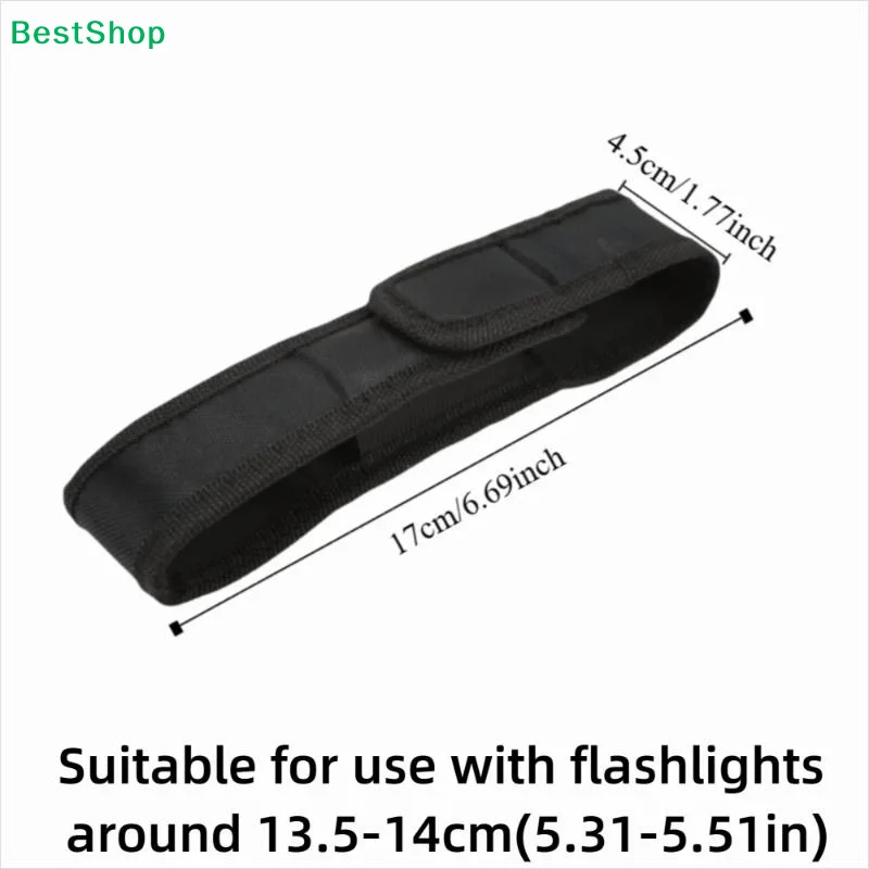 〔Q〕17cm Nylon Flashlight Protective Case Suitable For LED Flashlights Universal Portable Outdoor Hiking Gear