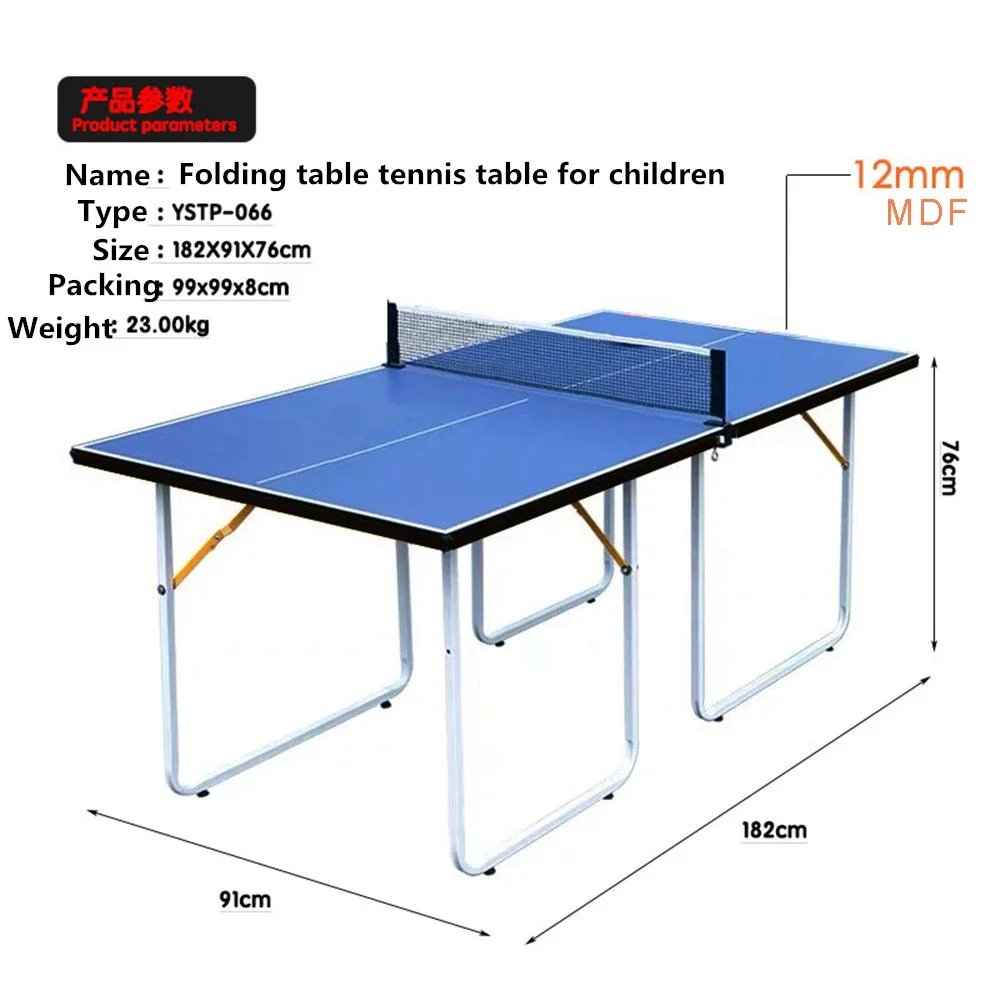 Folding table tennis table for children