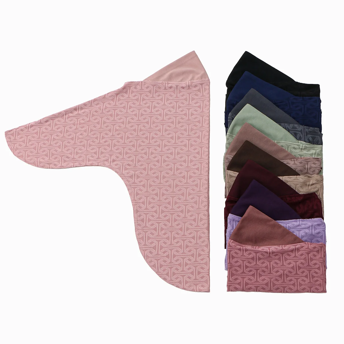 Hidżab na Ramadan, miękki, gotowy do noszenia, oddychający szal żakardowy, chusta na głowę dla kobiet muzułmanek.