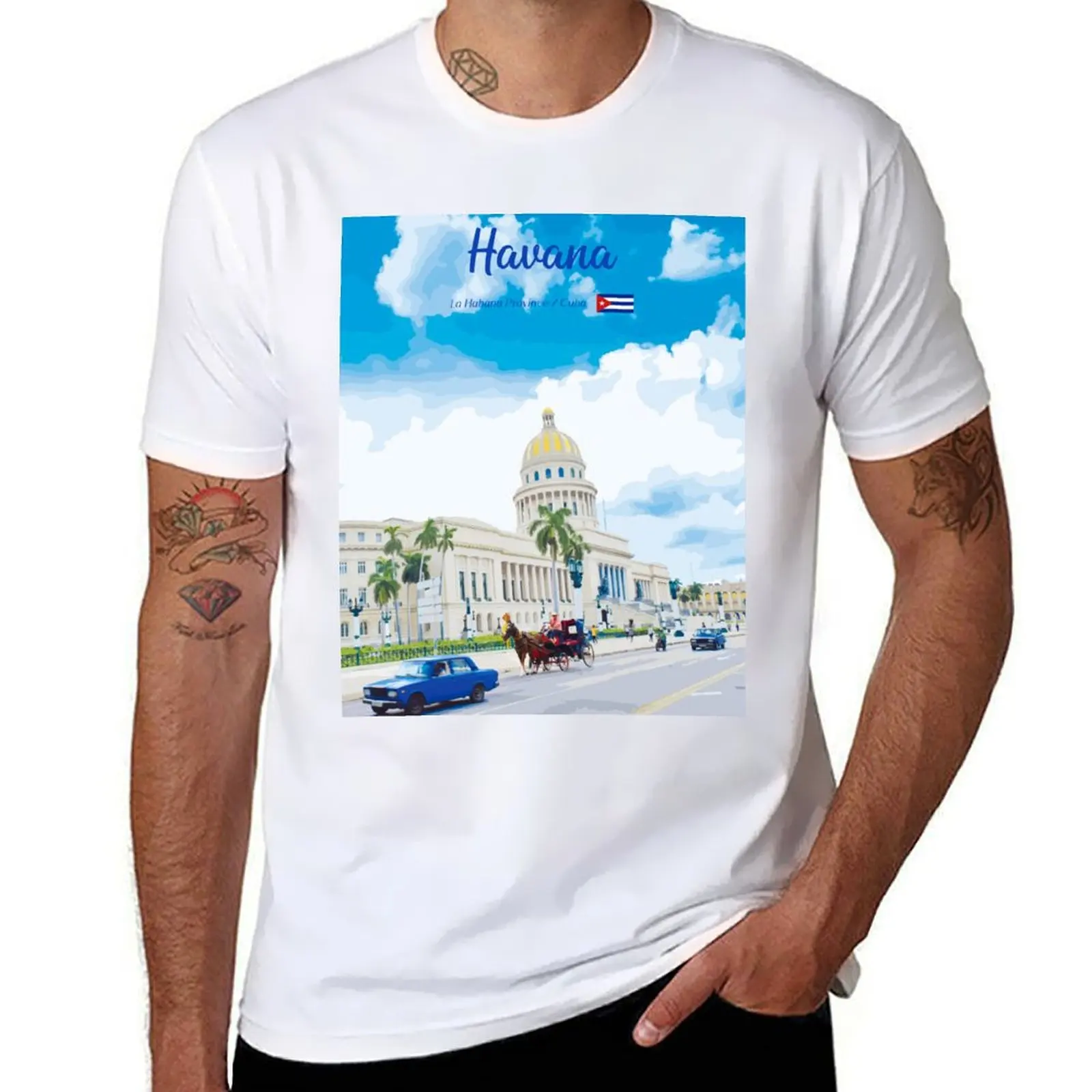 

Havana, Cuba T-Shirt man t shirts cotton t shirt man plain T-Shirt